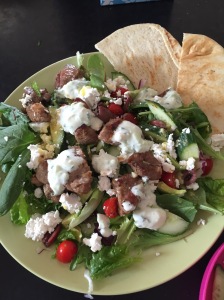 Quick yiros salad